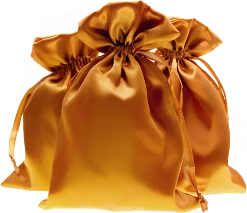 Vista 28 de Bolsas de regalo de satén azul bebé de 4 x 6 pulgadas, bolsas de joyería, bolsas de cordón para recuerdos de boda, baby shower, Navidad, 50 por