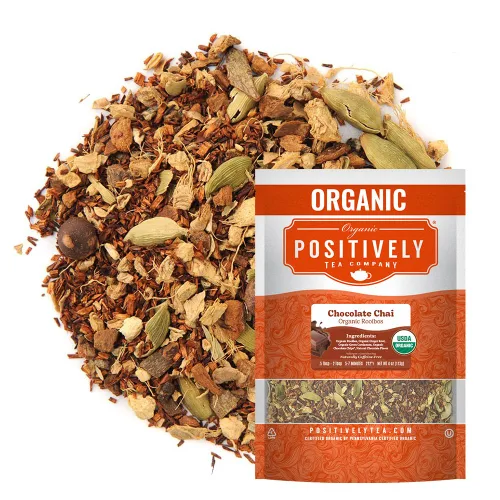 Vista 49 de Bolsas de hojas sueltas para té. Orgánicas por USDA. Positively Tea LLC.