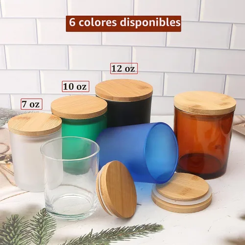 Vista 9 de MILIVIXAY Paquete de 12 tarros de vela de vidrio ámbar de 7 onzas con tapas y kits de fabricación de velas, tarros de velas vacíos a granel