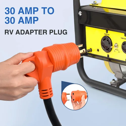 Vista 9 de Nilight Adaptador de corriente RV de 30 A a 30 A, enchufe de bloqueo de 4 clavijas, convertidor resistente de 125 voltios L14-30P a TT-30R 30 Amp