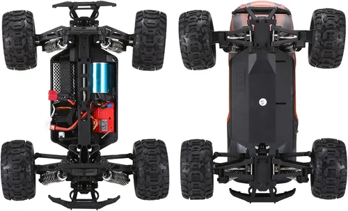 Vista 6 de GoolRC 16889A Pro RC Cars, coche de control remoto a escala 1:16, 4WD 45KM/H de alta velocidad sin escobillas motor RC camión, 2.4GHz todo terreno