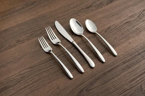 Vista 2 de Cambridge Silversmiths 18/0 Jude Mirror - Juego de cubiertos de 20 piezas, servicio para cuatro, color plateado