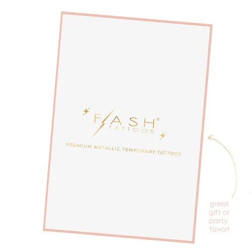 Vista 5 de El juego variado Winter Wonderland de FlashTattoos cuenta con 25 tatuajes de fiesta inspirados en las fiestas, impermeables, metálicos dorados