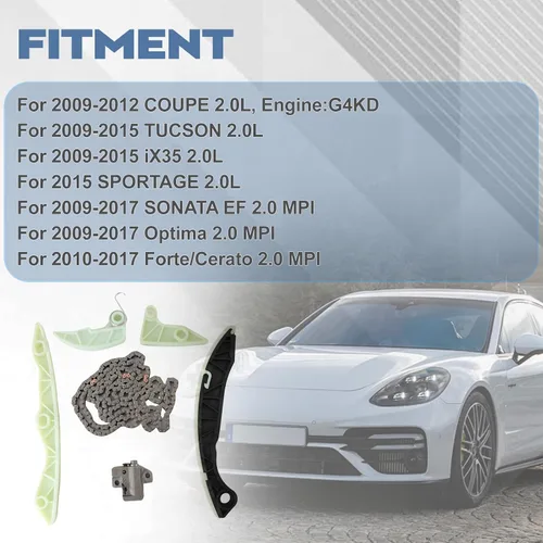 Vista 2 de Kit de cadena de distribución HL3Z-6268-A HL3Z-6306-A para Koup Coupe 10-13 DOHC THETA 2009-15 iX35 2009-17 Optima