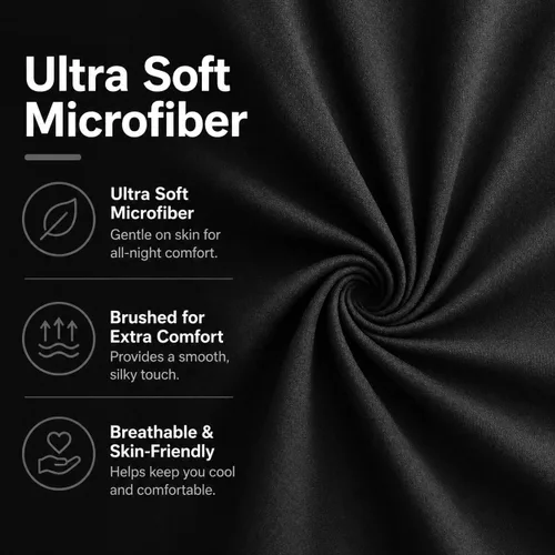 Vista 6 de Evolive - Funda de almohada corporal de microfibra ultra suave, fundas de almohada de 21 x 54 pulgadas con cierre de cremallera oculto