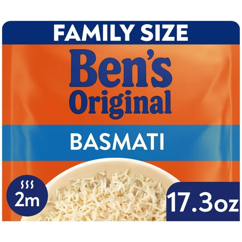 Vista 3 de BEN'S ORIGINAL READY RICE - Arroz basmati, tamaño familiar, bolsa de 17.3 onzas (paquete de 6)