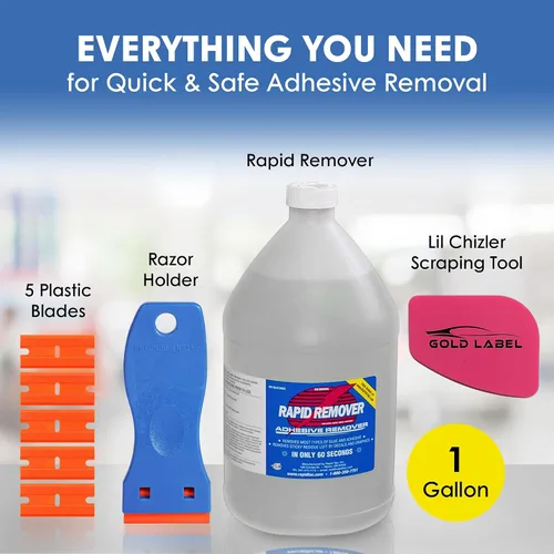 Vista 3 de RapidTac Kit de removedor rápido de adhesivo (kit de galones)