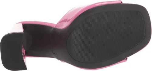 Vista 4 de Madden Girl Sandalia de tacón Genius para mujer, Charol fucsia