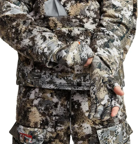 Vista 3 de SITKA Guantes de caza de camuflaje Fanatic Whitetail Optifade Elevated II para hombre