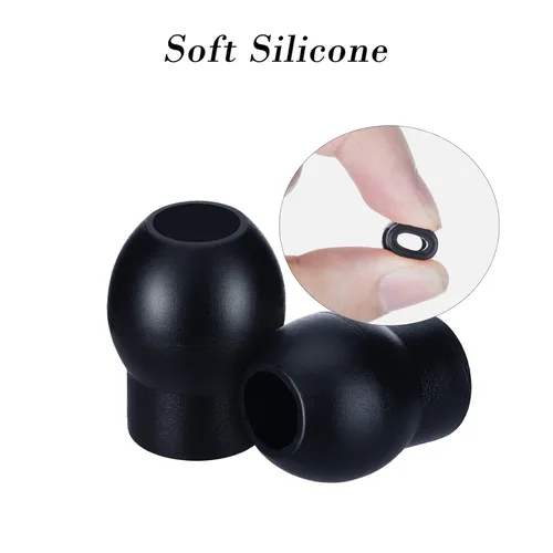 Vista 4 de BBTO 36 piezas de almohadillas de repuesto para estetoscopios, auriculares de sellado suave universal (negro)