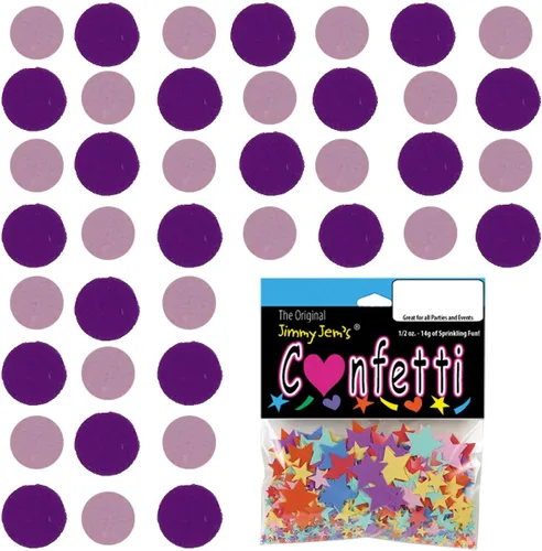 Vista 40 de Confetti Circle 1/4" Negro, Azul Marino Combo - 2 bolsas de media onza (1 oz) (8550/9971)