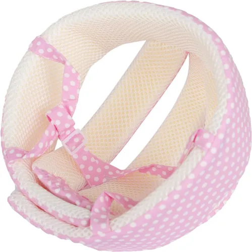 Vista 5 de Casco para caminar para bebé, protector de cabeza, casco para gatear y caminar, casco anticolisión, sombrero acolchado para la cabeza, transpirable