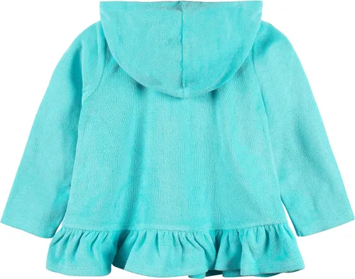 Vista 2 de Gerber Cubierta para traje de baño con capucha y cremallera para bebés y niñas pequeñas, Rosado