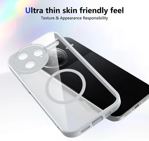 Vista 507 de Funda magnética transparente compatible con Xiaomi 17T, color negro 2 en 1 PC + TPU cubierta de teléfono a prueba de golpes, carcasa protectora