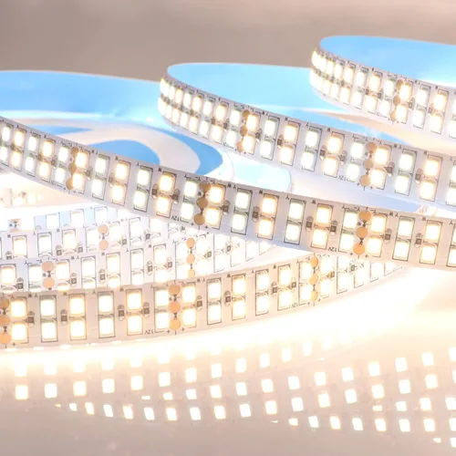 Vista 2 de Tira de luces LED sintonizables de 12 V CC CCT blanco cálido blanco frío 3000K-6500K 1680LEDs 16.4ft SMD 2835 Luces de cinta LED no impermeables