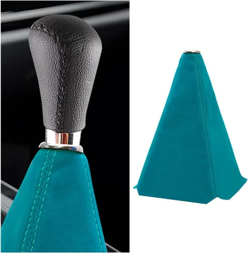 Vista 19 de BESULEN Cubierta de Funda de Palanca de Cambios para Coche, Cubierta de Gamuza de Cuero para Perilla de Cambios Cubierta Antipolvo, Reemplazo
