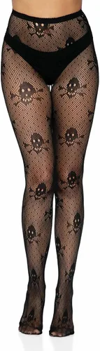 Vista 4 de Leg Avenue womens Skull Fishnet Tights