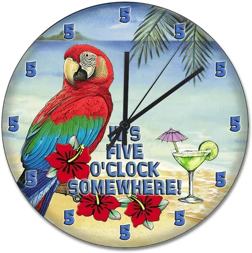 Vista 21 de Reloj de pared Whatever Modern Wood Clock de 10 pulgadas, silencioso, sin tictac, funciona con pilas, para sala de estar, dormitorio, cocina, A