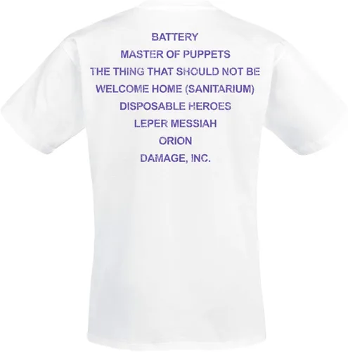 Vista 2 de Metallica Master of Puppets Official Mens T-Shirt White