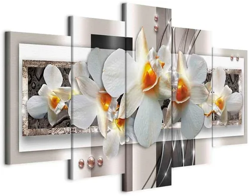 Vista 51 de Lienzo decorativo con impresión artística de diseño de orquídea de Artgeist Orquídea #01