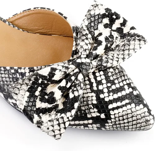 Vista 2 de Trary - Zapatos mocasines sin talón, con puntera puntiaguda y lazo para mujer