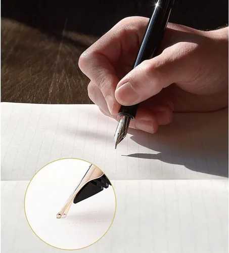 Vista 3 de Pluma estilográfica para escribir en oro de 14 quilates, impresionante bolígrafo de lujo, herramienta de escritura clásica, el mejor regalo, oficina