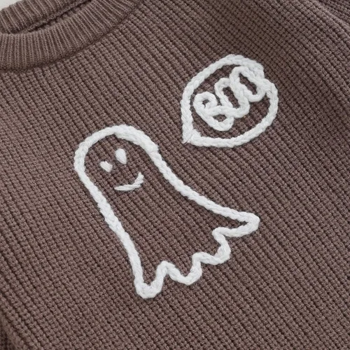 Vista 5 de Kuriozud Suéter de punto con cuello redondo para bebé niño y niña, suave y cálido, ropa de otoño e invierno