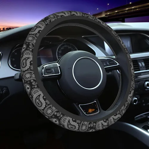 Vista 16 de Cintas multicolor para concientización sobre el cáncer, cubierta para volante de automóvil, accesorios lindos para mujeres y niñas, universal de 15