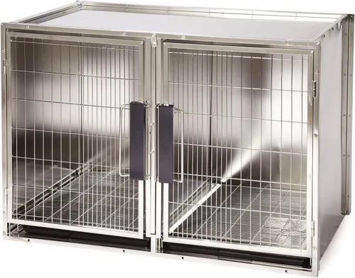 Vista 5 de ProSelect - Perrera modular de acero inoxidable, tamaño mediano