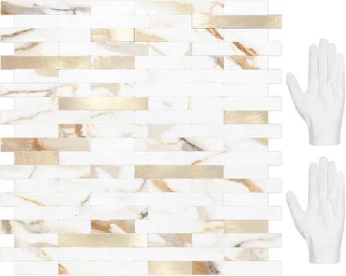 Vista 21 de STICKGOO Azulejo de protección contra salpicaduras para despegar y pegar, para cocina y baño, aspecto de madera negra y gris, PVC, mezcla de metal
