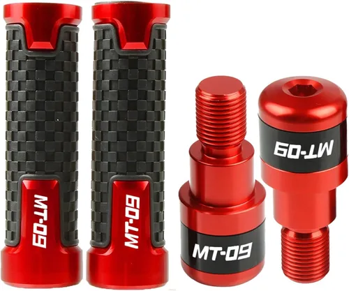 Vista 7 de Para Yamaha MT-09 FZ-09 2014 2015 2016 MT09 FZ09 MT FZ 09 Accesorios de motocicleta Manillar Grips Mano extremos Cap (Color : A Negro)