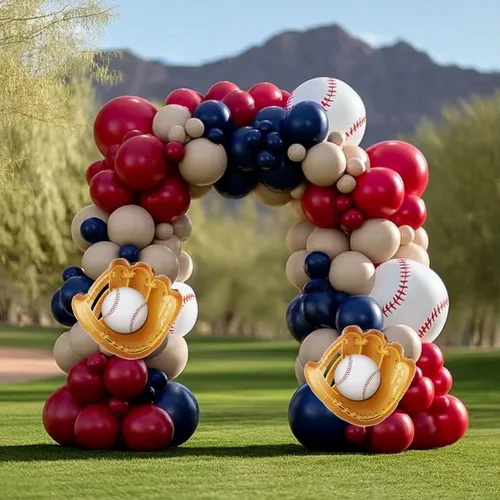 Vista 23 de Decoraciones de fiesta de regreso a clases, kit de arco de guirnalda de globos arcoíris con globos de aluminio de manzana para graduación, primer