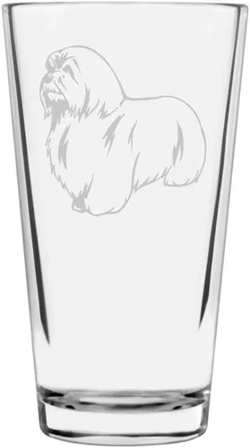 Vista 381 de Podenco Canario - Vaso de pinta de 16 onzas con temática de perro personalizado