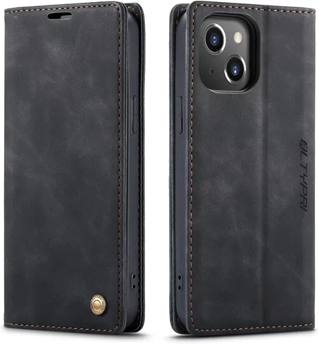 Vista 100 de QLTYPRI Para iPhone Air Case Wallet Con Tarjetero, Vintage PU Cuero Kickstand Cierre Magnético A Prueba De Golpes Folio Libro Funda Para IPhone 17