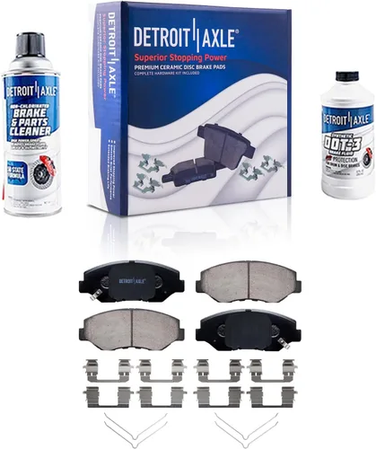Vista 17 de Detroit Axle - Kit de freno delantero para Dodge Ram 1500 Durango Dakota Chrysler Aspen Dakota Driver Side Disco Freno Pinza de freno de cerámica