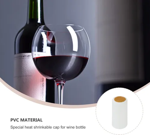 Vista 4 de Hemoton 100 piezas de película de sellado de botellas de vino Película de botella Tapa de sellado de botellas Tapa de botella multifunción Tapa