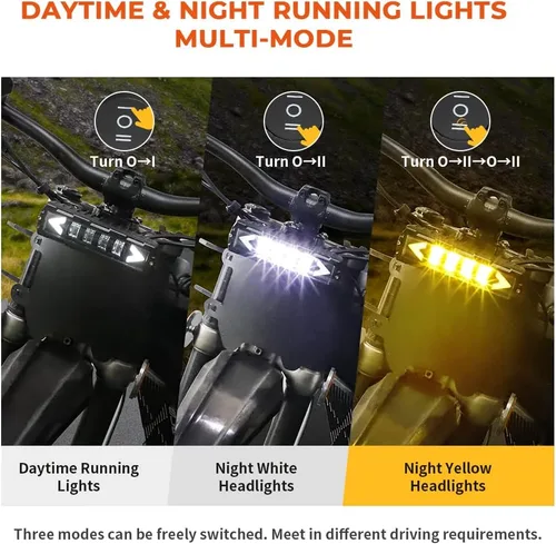 Vista 2 de Kit de faros LED mejorados para Surron Segway X260 X160 S160 Talaria, luces de circulación diurna y nocturna, multimodelo, fácil de enchufar y usar