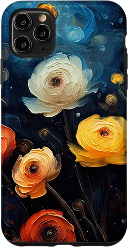Vista 13 de Gorgeous Star Night Ranunculus Flowers Famous Painting Case for iPhone 17