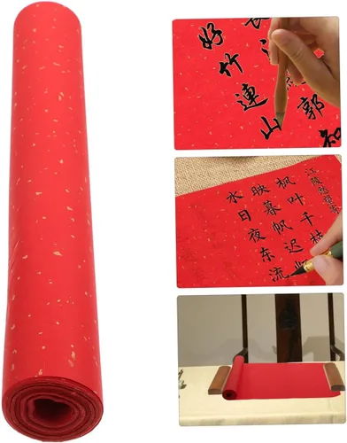 Vista 6 de EXCEART Caligrafía china Xuan Papel de arroz tradicional Xuan Papel Sumi Pincel Pintura Papel de seda Arte Papel para manualidades Escritura Letras