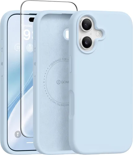 Vista 183 de GONEZ Funda magnética para iPhone 12 Case / 12 Pro Case, compatible con MagSafe, [protector de pantalla + protector de lente de cámara], funda