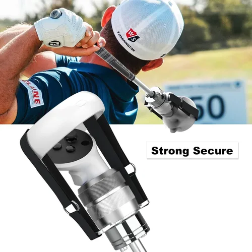 Vista 2 de Adjustable Weights VR Golf Club Handle Accessory for Oculus Quest 2 and Meta Quest 1 Quest Pro, Golf Club Attachment with Realistic Grip Handle