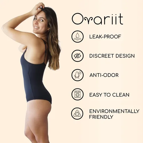 Vista 4 de Ovariit Traje de baño de época para adolescentes, mujeres, pantalones cortos de natación para niños, pantalones cortos de natación negros para mujer