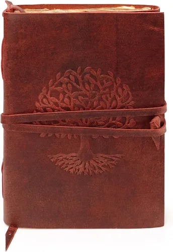 Vista 18 de Diario de cuero para mujeres y hombres, 200 páginas, 5 x 7 pulgadas, regalos para mujeres, diario de viaje, cuaderno de mujer, marcador de 7 chakras