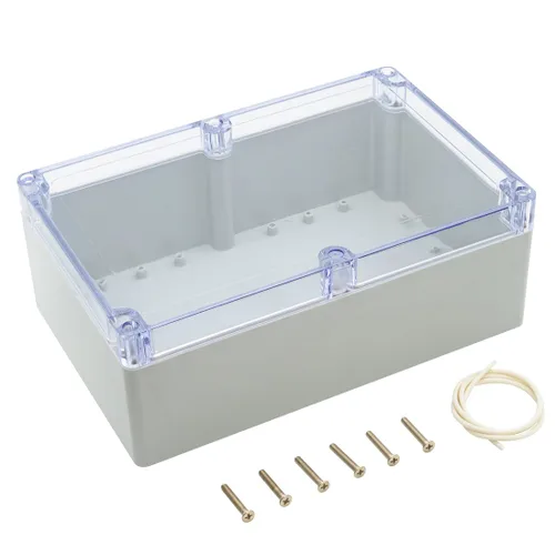 Vista 17 de LeMotech - Caja de derivación de plástico ABS IP65 a prueba de polvo e impermeable, recinto eléctrico universal para proyectos, color gris