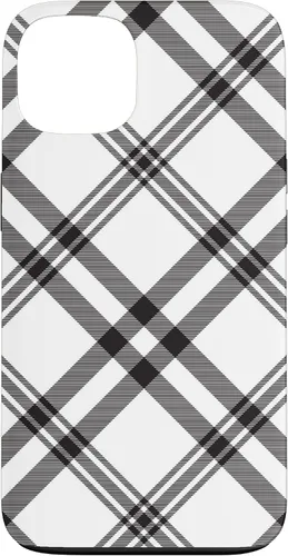 Vista 7 de Funda para iPhone 11 Pro Max a cuadros en blanco y negro