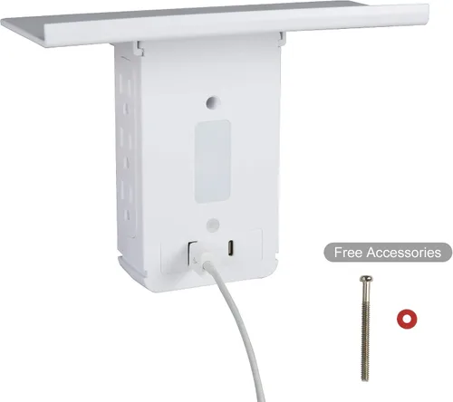 Vista 7 de Paquete de 2 extensores de toma de corriente de pared con USB, 6 tomas de corriente y 2 protectores de sobretensiones USB, estante integrado