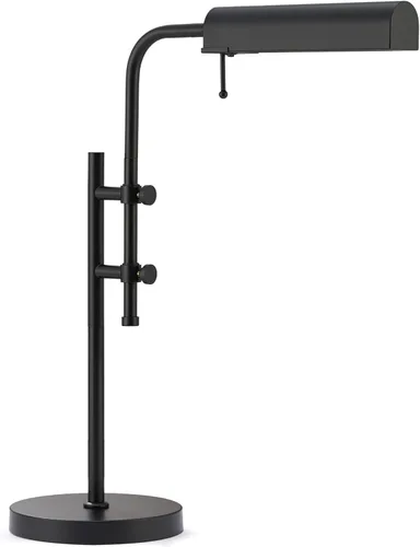 Vista 10 de VONLUCE Lámpara de escritorio rústica, lámpara de mesa de metal de estilo industrial ajustable, lámpara de lectura LED de 3 temperaturas