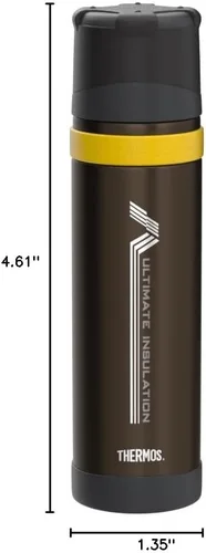 Vista 2 de Thermos - Charcoal Ultimate Flask (30.4 fl oz), taza de café térmica de acero inoxidable reutilizable con aislamiento para bebidas calientes