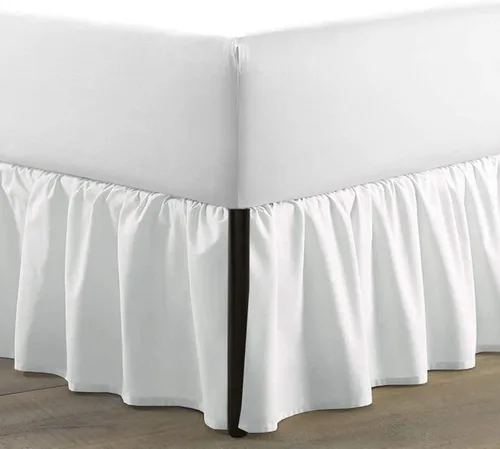Vista 10 de SKY BEDDINGS - Falda de cama con volantes con esquinas divididas tamaño Twin con caída de 12 pulgadas, falda de cama con volantes antipolvo con Gris