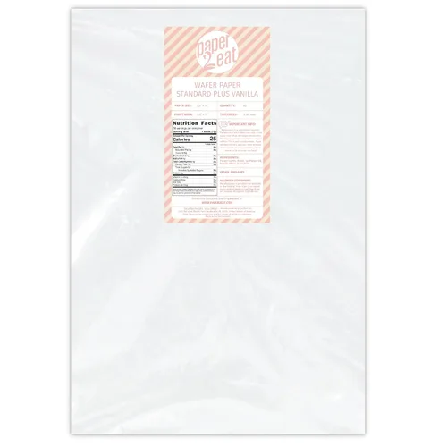 Vista 10 de Hojas de Papel Oblea Comestible Imprimible de paper2eat (0.40 mm - 25 hojas/Vainilla)